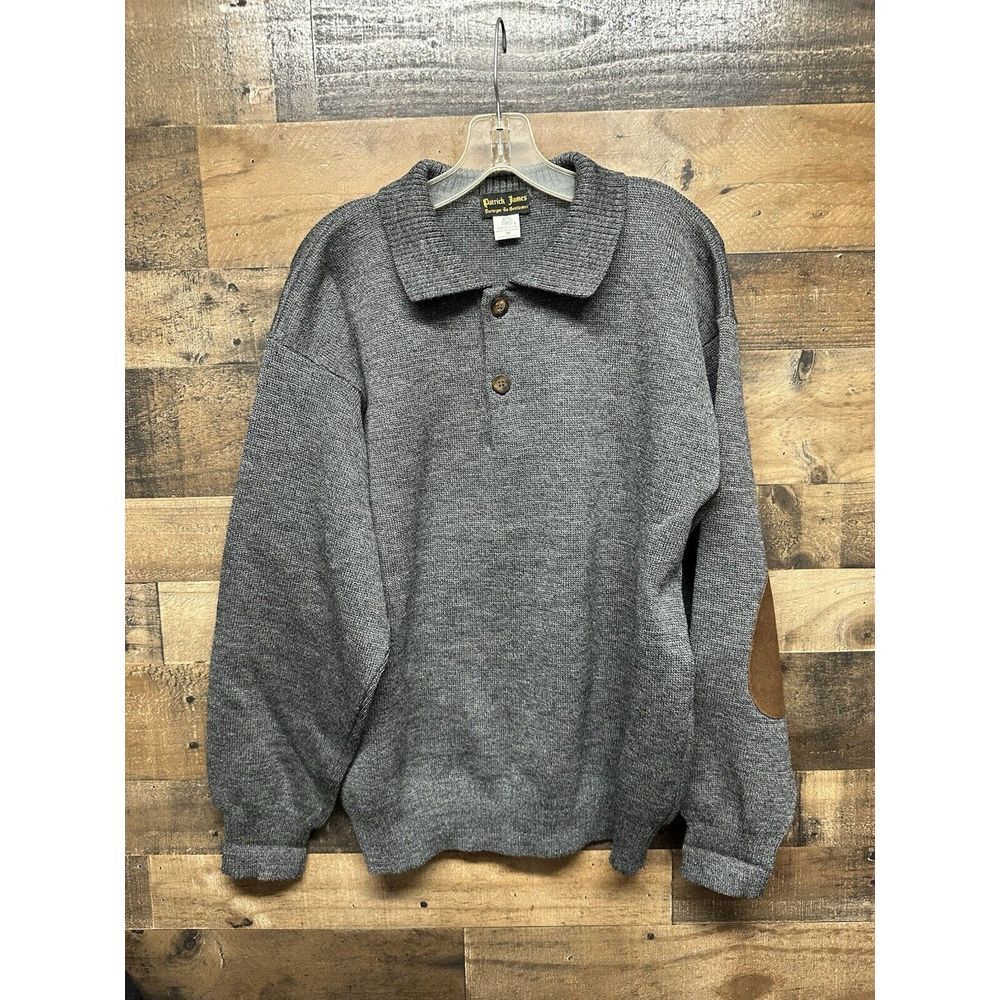 VTG Patrick James Men's Two Button Knit Sweater Size Medium‎